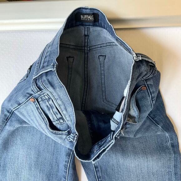 Buffalo by David Bitton Women MidRise Straight Stretch Waxed Jeans size W25,Blue - Picture 9 of 11